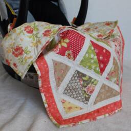 Car Seat Blanket, Baby Quilt, Stroller Cover, Modern - thumbnail 3
