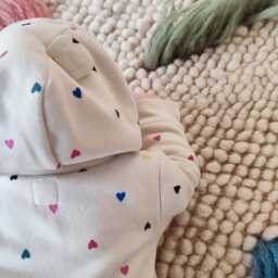 Rainbow Wool Rug, Handmade Soft Nursery Carpet, Cozy Playmat For Kids, Textured Hand-Knotted Flokati Colorful Decor Girls' Room - thumbnail 3