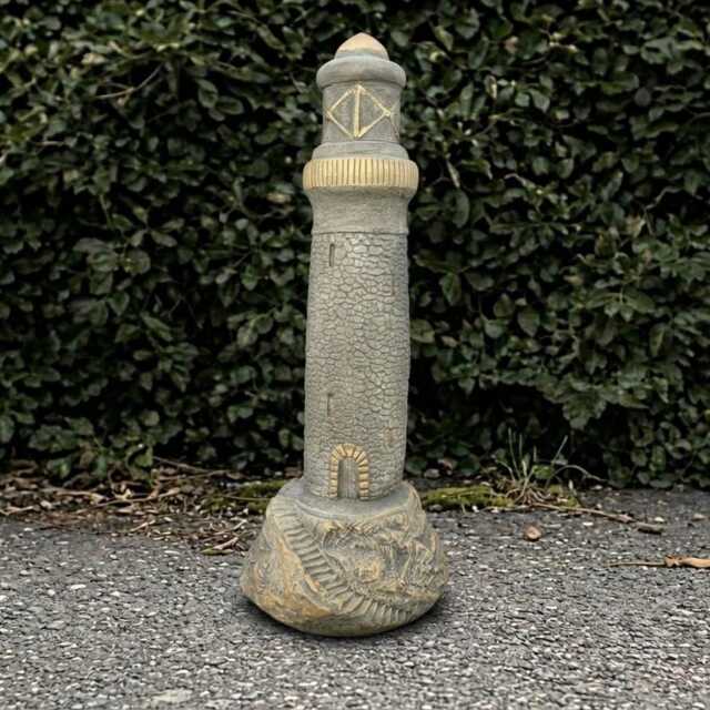 Concrete Lighthouse Statue Nautical Garden Decoration Coastal Yard Ornament Beach House Outdoor Figurine Yard Art - image 1