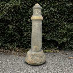 Concrete Lighthouse Statue Nautical Garden Decoration Coastal Yard Ornament Beach House Outdoor Figurine Yard Art