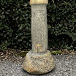 Concrete Lighthouse Statue Nautical Garden Decoration Coastal Yard Ornament Beach House Outdoor Figurine Yard Art - thumbnail 4