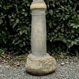 Concrete Lighthouse Statue Nautical Garden Decoration Coastal Yard Ornament Beach House Outdoor Figurine Yard Art - thumbnail 2