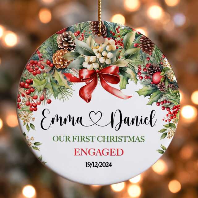 Married Ornament, Our First Christmas As Mr & Mrs Gift, Wedding Couples Christmas, Newlywed Gift - image 1