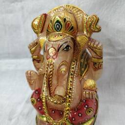 Rose Quartz Ganesha Figurine, Hindu Indian God Statue, Healing Crystal Decor, Spiritual Gift - thumbnail 2