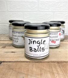 Rude Christmas Candle Jingle Balls Novelty Gift, Soy Wax - thumbnail 1