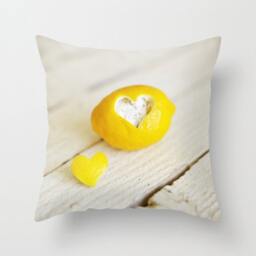 Lemon Pillow - Yellow Cover Food Fruit Case Kitchen Decor Bakery Cover - thumbnail 1