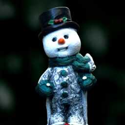 Elegant Snowman Sculpture Concrete Christmas Decoration Outdoor Winter Ornament Front Door Statue Snowman Lover Gift - thumbnail 3