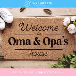 Grandparents Custom Gift- Housewarming Gift - Welcome To Oma & Opa's House Customized Doormat Coir Mat Grandparent - thumbnail 1