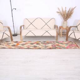Moroccan Runner Rug, Boujaad 2x9 Ft - thumbnail 2