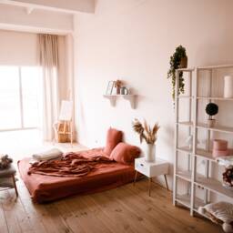 Bed Sheets. Fitted Sheet. Muslin Bedding Boho Bedding. Linen. Sheet With Elastic. The Color Of The Sheet Is Cinnamon-Terracotta - thumbnail 2