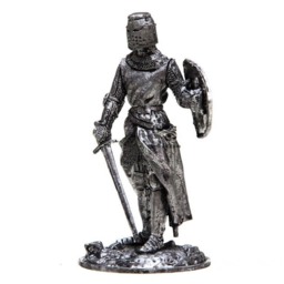 Tin 54mm English Knight 14 Century Metal Miniature - thumbnail 3