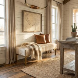 stunning Upholstered Cowhide Bench, End Of Bed, Entryway, Dining Table - Lfb60 - thumbnail 2