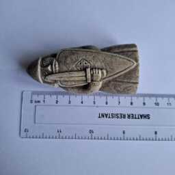 Lewis Chessmen Berserker Knight Chess Piece Hand Carved Moose Antler Museum Quality Replica - thumbnail 4