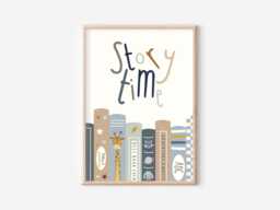 Personalised Story Time Children's Print. Perfect For Girls Rooms, Boys Playrooms & Nurseries - Unframed - thumbnail 1