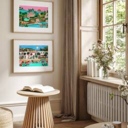 Nice Print, France Poster, Illustrated Travel A4/A3 A2 A1 - thumbnail 2