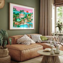 Nice Print, France Poster, Illustrated Travel A4/A3 A2 A1 - thumbnail 3