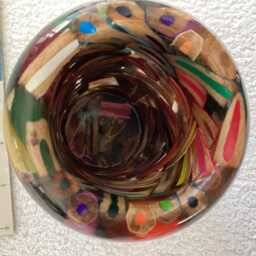 Fabulous Coloured Pencilsstunning Pencils Cast in Resin Vaseany Thing Potpens & Pencils Paint Brushesdried Grasses - thumbnail 3