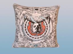 Bliss Pillow - Coral/Blue/Tan - thumbnail 1
