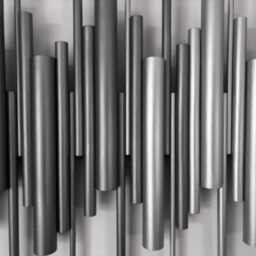 Handmade Silver Wood Geometric Wall Art - Modern 3D Sculpture Statement Decor - thumbnail 3