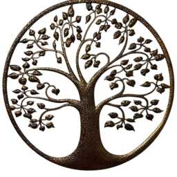 Bronze Tree Of Life Metal Garden Outdoor Wall Art Plaque 50cm Diameter - thumbnail 3