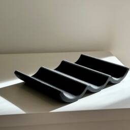 Bordeaux Wine Rack in Jet Black - Minimalist Home Decor 3D Printed Australian Made Housewarming Gift - thumbnail 3