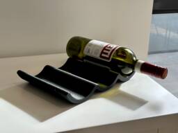Bordeaux Wine Rack in Jet Black - Minimalist Home Decor 3D Printed Australian Made Housewarming Gift - thumbnail 1