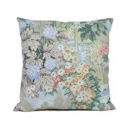 Jane Churchill - Greenway Soft Green/Pink Beautiful Scenic Flora & Fauna Cushion Cover Handmade Throw Pillow Designer Home D??cor - thumbnail 2