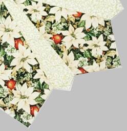 Poinsettias Quilted Christmas Tree Skirt - Full Sized Or Mini Skirt, Color Options - thumbnail 3