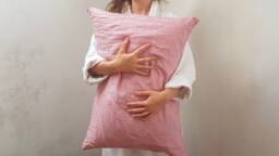 Dusty Rose Linen Pillowcase - Envelope Closure Natural Organic Softened Various Sizes