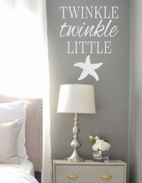 Vinyl Wall Decal - Twinkle Little Star-Decor Lettering Art-Bedroom Decor - Bathroom Home Decor - image 1
