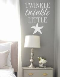 Vinyl Wall Decal - Twinkle Little Star-Decor Lettering Art-Bedroom Decor - Bathroom Home Decor - thumbnail 1