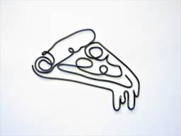 Pizza Slice Sign Wire Wall Art Kitchen Decor Art, Pizza Gift Home Decor, Food Display Dining Room Hangings - thumbnail 1
