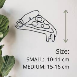 Pizza Slice Sign Wire Wall Art Kitchen Decor Art, Pizza Gift Home Decor, Food Display Dining Room Hangings - thumbnail 2