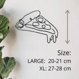 Pizza Slice Sign Wire Wall Art Kitchen Decor Art, Pizza Gift Home Decor, Food Display Dining Room Hangings - thumbnail 3