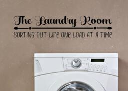 Vinyl Decal - The Laundry Room Sorting Out Life One Load At A Time Wall Decal, Home Decor, Decor - thumbnail 1