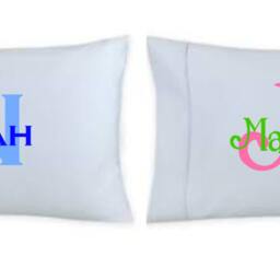 Monogram Initial & Name Custom Pillow Cases-Available For Boys Girls in Several Colors Fonts - thumbnail 2