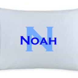 Monogram Initial & Name Custom Pillow Cases-Available For Boys Girls in Several Colors Fonts - thumbnail 3