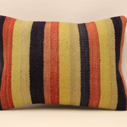 14x20 Turkish Lumbar Kilim Pillow - 35x50 cm Bohoturkish Kilim Pillowcover Chair Small Oblong Cushion Cover Tribal Pillow 4Bef-323 - thumbnail 2