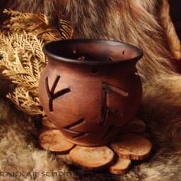 Ceramic Runic Lantern. Runes Of Elder Futhark - thumbnail 3