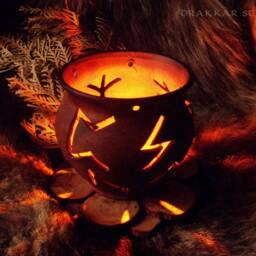 Ceramic Runic Lantern. Runes Of Elder Futhark - thumbnail 4