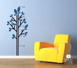 Leafy Tree Growth Chart Wall Decal Nursery Decor Vinyl Sticker - thumbnail 1