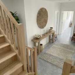 Reclaimed Wood Long Entryway Console Table - Handcrafted Organic Rustic Furniture - thumbnail 4