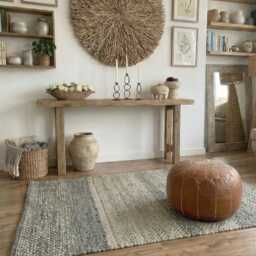 Reclaimed Wood Long Entryway Console Table - Handcrafted Organic Rustic Furniture - thumbnail 2