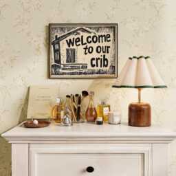 Welcome To Our Crib Print Trendy Hallway Wall Art - thumbnail 3