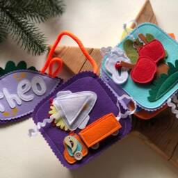 Personalised Felt Quiet Book From 6 Month To 2 Years, Educational Book, Felt Busy Book, Baby Activity Book. Activity Toys - thumbnail 3