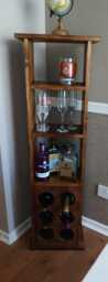Double Wooden Wine Rack/Display Stand - Round - thumbnail 1