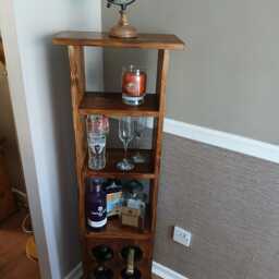 Double Wooden Wine Rack/Display Stand - Round - thumbnail 4