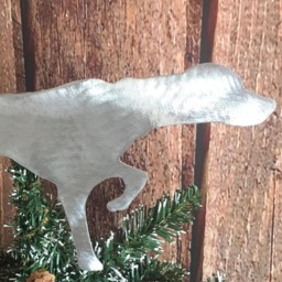 Pointer, Dog Christmas Tree Topper, Holiday Decoration, Wall Hanging Or Yard Stake, Metal Art, Lover Gift, Star, Pet Memorial - thumbnail 3