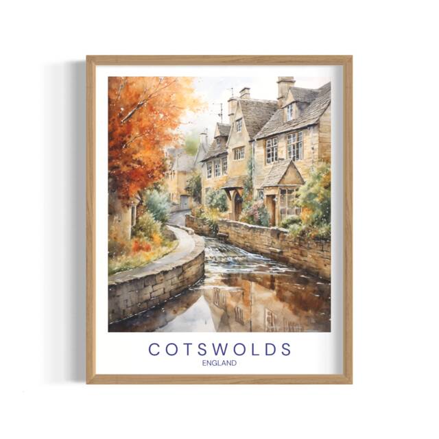 Cotswolds Travel Art Print Digital Download Posters Printable Wall Home Decor - image 1