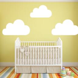 Cloud Wall Decals - Set Of 3 Nursery Floating Shelf Decor - thumbnail 4